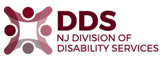 a logo that has an image on the left and states DDS NJ DIVISION of DISABILITY SERVICES